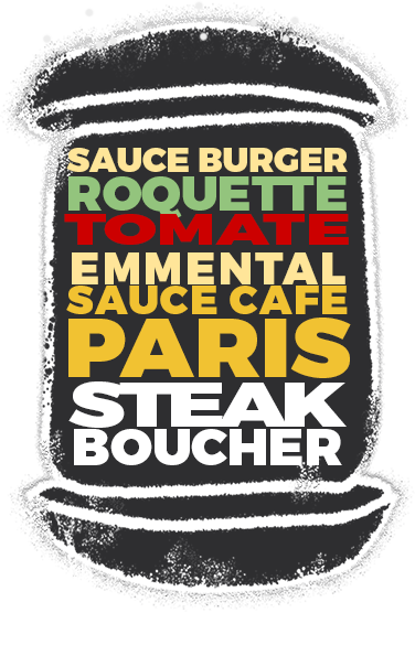 I Love Paris - Un burger avec steak, jambon, emmental, salade, tomates et sauce Paris. Commandez maintenant!